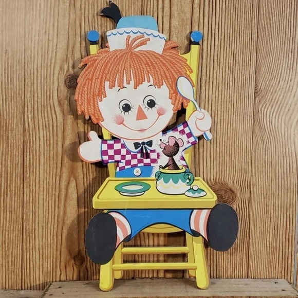 Raggedy Ann and Andy placquards 1972 GOOD CONDITIO - Picture 5 of 8